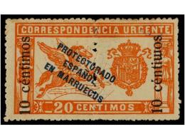 * COLONIAS ESPAÑOLAS: MARRUECOS. Ed.66hea. 10 Cent. S. 20 Cts. Rojo, A La Derecha... - Altri & Non Classificati