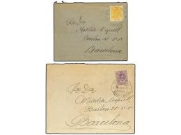 MARRUECOS. 1922. Dos Cartas Con Sello De España De 15 Cts. (Ed. 270, 273), Mat. Fechador... - Altri & Non Classificati