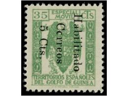 * COLONIAS ESPAÑOLAS: GUINEA. Ed.259Bhz. 5 Cts. S. 35 Cts.  Verde. ´c´ En Vez De... - Altri & Non Classificati