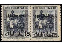 * COLONIAS ESPAÑOLAS: GUINEA. Ed.252hzd. 30 Cts. S. 40 Cts. Azul. ´3´ Inclinado En... - Altri & Non Classificati