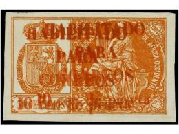 (*) COLONIAS ESPAÑOLAS: GUINEA. Ed.26Fhh. 10 Cent. S. 50 Cent. Naranja SOBRECARGA DOBLE En... - Altri & Non Classificati