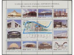 ** ESPAÑA. Ed.3176/87. SEVILLA 1992. Minipliego De 12 Sellos De 27 Pts. Variedad COLORES... - Other & Unclassified