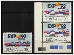 ** ESPAÑA. Ed.2875A. EXPO´92. 20 Pts. Pareja, COLORES MUY DESPLAZADOS. RARA. - Other & Unclassified