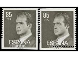 ** ESPAÑA. Ed.2604. JUAN CARLOS I. 85 Pts. Gris. 2 Sellos Con Variedades De Perforación. - Other & Unclassified