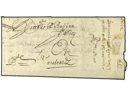 ESPAÑA: PREFILATELIA. 1653. CADIZ A AMBERES. Porteo Manuscrito ´7 Sch.9 St.´. - Otros & Sin Clasificación