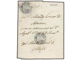 ESPAÑA: PREFILATELIA. (1825 Ca.). Carta Completa Con Texto Pero Sin Año, Circulada De ALELLA A MASNOU... - Andere & Zonder Classificatie