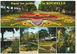 CP MULTIVUES DANS LES JARDINS DE LA ROCHELLE, CHARENTE MARITIME 17 - La Rochelle
