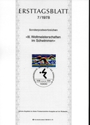 ALLEMAGNE  BERLIN  Carte Notice  1978 Natation - Schwimmen