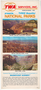 TWA SERVICES ,INC,THREE BEAUTIFUL NATIONAL PARKS BROCHURES - Werbung