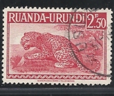 RUANDA URUNDI 1942 Local Motifs - Leopard USED - Oblitérés