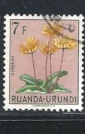 RUANDA URUNDI    1953 Indigenous Flora USED & HINGED WRITTEN ON THE SCANN - Ongebruikt