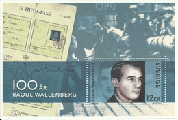 Svezia 2012, Raoul Wallenberg (**), Foglietto - Ongebruikt