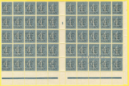 No 9, Panneau De 50 Ex Mill. 1, Avec "G" Maigre Cases 7, 14, 19, 25, 34 Et 47, "," Renversée Case 49 Et "2" Gras - Altri & Non Classificati