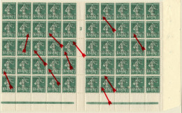 No 3, Panneau De 50 Ex Type Mill. 3, Avec "G" Maigre Cases 7, 14, 19, 25, 34 Et 47. - TB (cote Maury) - Other & Unclassified