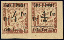 Colis Postaux. Types III Et IV Se Tenant. No 11g (11a + 11b), Paire Cdf, Superbe. - R (ex Coll. Ferrari, Lot 98) - Other & Unclassified