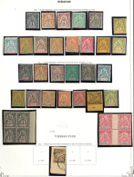 Collection. 1892-1894 (Poste, Taxe), Valeurs Et Séries Moyennes, Nombreux Doubles Obl. - TB, B Ou Pd - Andere & Zonder Classificatie