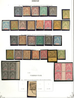 Collection. 1892-1894 (Poste, Taxe), Valeurs Et Séries Moyennes, Nombreux Doubles Obl. - TB, B Ou Pd - Other & Unclassified