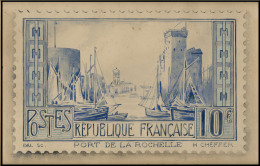 Timbre "La Rochelle", Reproduction Aquarelle Grand Format 43x28cm, Signée Et Encadrée, Superbe. - R - Non Classificati