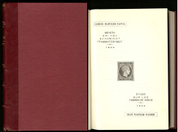 Pays Divers. Greece. "Etude Sur Les Timbres De Grèce", Partie I, Par T. Constantinides, éd. 1933, Reli&eac - Zonder Classificatie