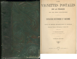 Les Vignettes Postales De La France Et Ses Colonies, Par F. Marconnet, 1ère éd. 1897, Relié Cuir. - - Zonder Classificatie