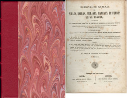 Dictionnaire Général Des Villes, Bourgs, Villages Et Fermes De France 1855, Par Duclos, Relié Cuir - Zonder Classificatie