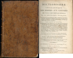 Dictionnaire Géographique Des Postes Aux Lettres, Par Lecouturier Et Chaudouet, éd. 1802, Relié Cui - Zonder Classificatie