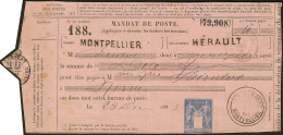 Sage. No P1, Mandat De Poste Obl Montpellier Déc 83. - TB - Andere & Zonder Classificatie