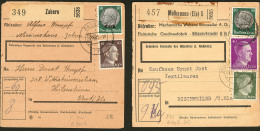 Elsass N°13 (2) + Allemagne Divers Sur 2 Bulletins De Colis Postaux De Mulhouse Et Zabern 1941. - TB - Andere & Zonder Classificatie