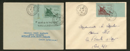 Saint Nazaire. Surchargés "Libération". Nos 8b Cdf, 9b Bdf, Sur 2 Enveloppes. - TB (cote Mayer) - Guerre (timbres De)