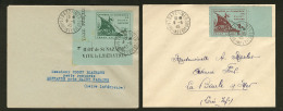 Saint Nazaire. Surchargés "Libération". Nos 8b Cdf, 9b Bdf, Sur 2 Enveloppes. - TB (cote Mayer) - Francobolli Di Guerra