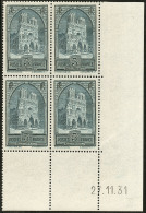 Cathédrale De Reims. No 259IV, Bloc De Quatre Cd 27.11.31 (deux Ex *). - TB - Andere & Zonder Classificatie