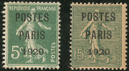 Postes Paris. Nos 24 Obl, 25, (Maury 25, 26). - TB - Andere & Zonder Classificatie