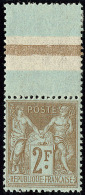No 105, Bistre Sur Azuré, Bdf, Très Frais. - TB - 1876-1878 Sage (Type I)