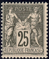 No 97, Noir Sur Rose, Très Frais. - TB - 1876-1878 Sage (Type I)