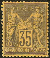 No 93, Fortes Charnières Mais TB - 1876-1878 Sage (Type I)
