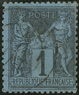 Bleu De Prusse. No 84, Petite Réparation Dans Un Angle Mais TB D'aspect. - R - 1876-1878 Sage (Type I)