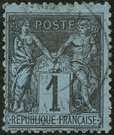 Bleu De Prusse. No 84, Légers Défauts Mais TB D'aspect. - R - 1876-1878 Sage (Tipo I)