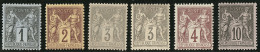 Nos 83, 85, 87, 87b, 88, 89. - TB - 1876-1878 Sage (Type I)