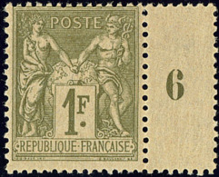 No 82, Bdf Avec Mill. 6. - TB - 1876-1878 Sage (Tipo I)