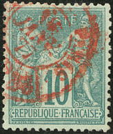 No 76, Obl Cad Rouge, Bien Centré. - TB - 1876-1878 Sage (Tipo I)