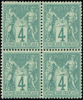 No 63, Bloc De Quatre (un Ex *), Très Frais. - TB - 1876-1878 Sage (Type I)