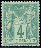 No 63, Vert, Très Frais Et Centré. - TB - 1876-1878 Sage (Tipo I)