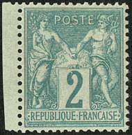 No 62, Vert, Petit Bdf, Très Frais. - TB. - R - 1876-1878 Sage (Tipo I)