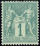 No 61, Vert, Très Frais Et Centré. - TB - 1876-1878 Sage (Tipo I)