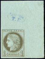 Non Dentelé. No 50, Cdf Avec Cachet "Contrôle TP". - TB - 1871-1875 Cérès