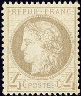 No 52b, Gris Jaunâtre. - TB - 1871-1875 Cérès