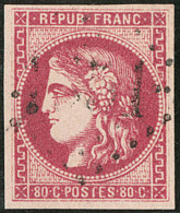 No 49c, Rose Carminé, Obl Gc. - TB - 1870 Uitgave Van Bordeaux