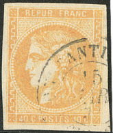 No 48j, Jaune-citron, Pos. 6, Obl Cad, Superbe. - RR - 1870 Uitgave Van Bordeaux