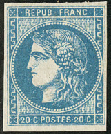 No 46III, Bleu, Pli D'angle Sinon Très Frais Et TB - 1870 Uitgave Van Bordeaux