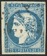 No 44Ic, Bleu Outremer, Pos. 12, Nuance Foncée. - TB. - R - 1870 Emissione Di Bordeaux